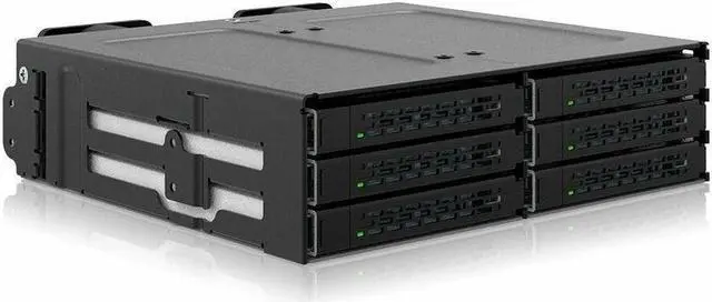 Alt view image 12 of 20 - Icy Dock ToughArmor 6-Bay 2.5" U.2/U.3 NVMe SSD PCIe 4.0 Mobile Rack Enclosure