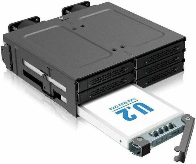 Alt view image 14 of 20 - Icy Dock ToughArmor 6-Bay 2.5" U.2/U.3 NVMe SSD PCIe 4.0 Mobile Rack Enclosure