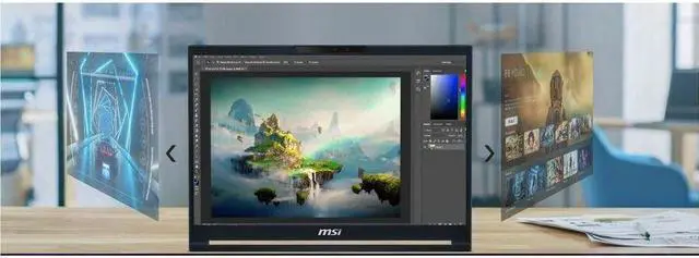 Alt view image 6 of 16 - MSI Stealth 14 AI Studio A1V Stealth 14 AI Studio A1VGG-089US 14" Gaming Notebook - 2.8K - Intel Core Ultra 9 185H - 64 GB - 1 TB SSD - Star Blue - Intel Chip - 2880 x 1800 - Windows 11 Pro - NVI
