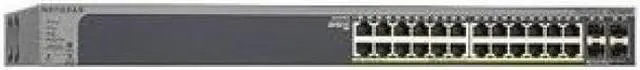 Main image of Netgear ProSafe GS728TP Ethernet Switch - 24 Ports - Manageable - Gigabit Ethernet - 10/100/1000Base-T, 1000Base-X - 4 Layer Supported - 4 SFP Slots - 264 W Power Consumption - 192 W PoE Budget - Twis
