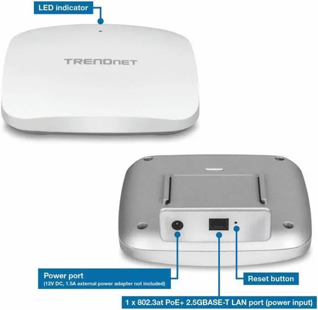 Alt view image 11 of 12 - TRENDnet AX5400 Dual Band WiFi 6 PoE+ Access Point - TAA Compliant, TEW-925DAP