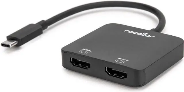Alt view image 3 of 7 - Rocstor Premium USB-C to Dual HDMI Multi Monitor Adapter Y10A203B1