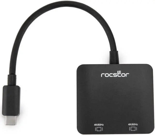Alt view image 4 of 7 - Rocstor Premium USB-C to Dual HDMI Multi Monitor Adapter Y10A203B1