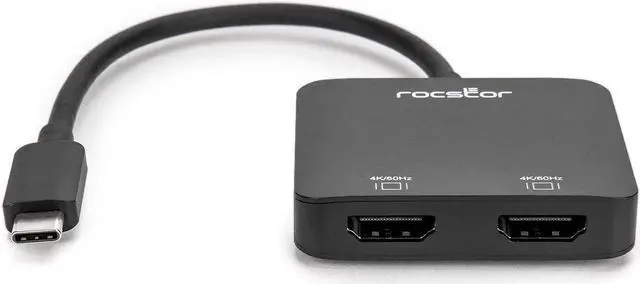Alt view image 5 of 7 - Rocstor Premium USB-C to Dual HDMI Multi Monitor Adapter Y10A203B1
