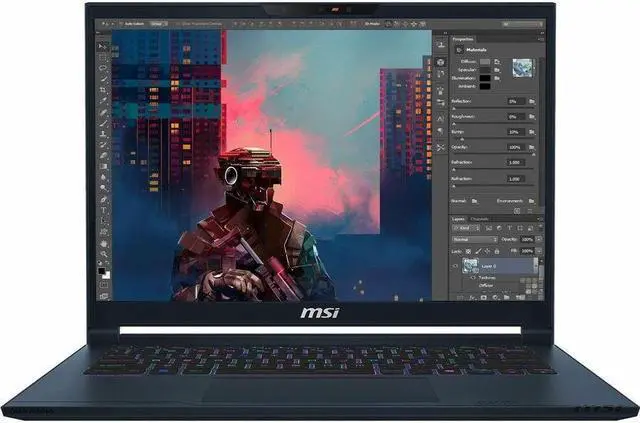 Alt view image 2 of 14 - MSI Stealth 14 AI Studio A1V Stealth 14 AI Studio A1VEG-090US 14" Gaming Notebook - Full HD Plus - Intel Core Ultra 7 155H - 16 GB - 1 TB SSD - Star Blue - Intel Chip - 1920 x 1200 - Windows 11 P