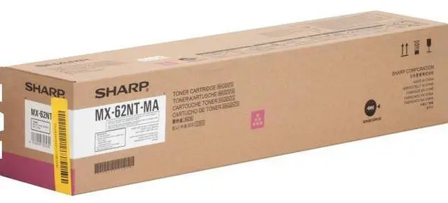 Alt view image 6 of 8 - Magenta Toner Cartridge for Sharp MX-62NTMA MX-6240N, MX-6500N, MX-6580N, MX-7040N, MX-7500N, MX-7580N, Genuine Sharp Brand