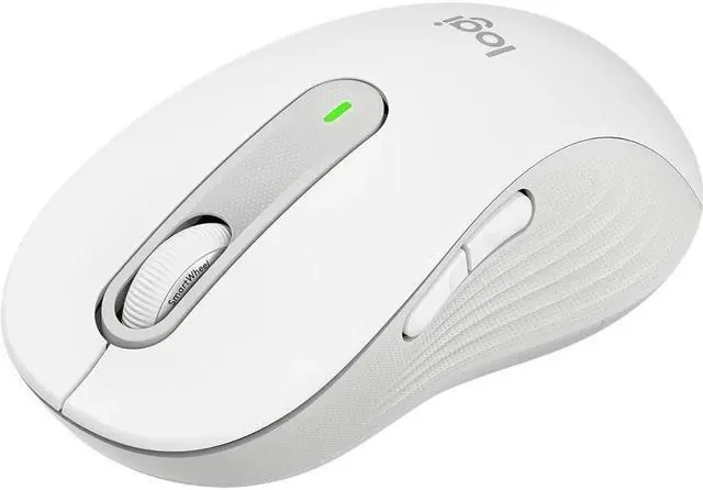 Alt view image 2 of 7 - Logitech Signature M650 Mouse - Optical - Wireless - Bluetooth - Raw White - USB - 2000 dpi - Scroll Wheel - 5 Button(s) - 5 Programmable Button(s) - Large Hand/Palm Size - Right-handed