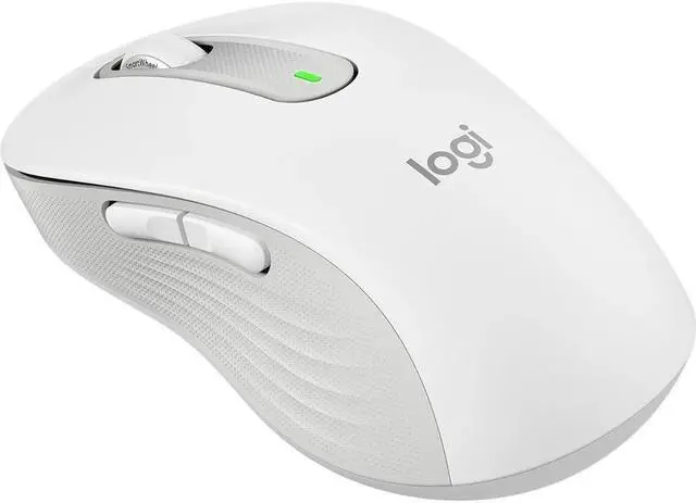 Alt view image 7 of 7 - Logitech Signature M650 Mouse - Optical - Wireless - Bluetooth - Raw White - USB - 2000 dpi - Scroll Wheel - 5 Button(s) - 5 Programmable Button(s) - Large Hand/Palm Size - Right-handed