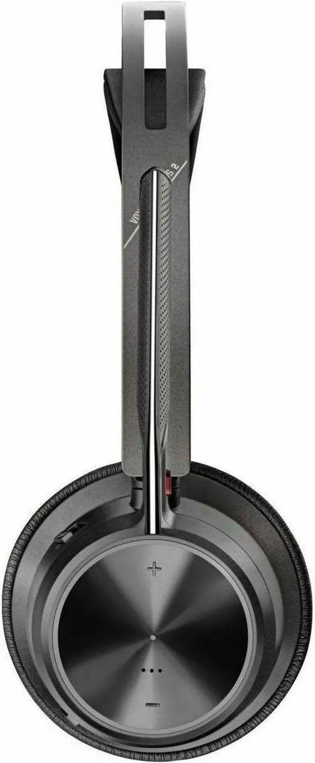 Alt view image 7 of 8 - Poly Voyager Focus 2 USB-C-C Headset + USB-C/A Adapter TAA - Google Assistant, Siri - Stereo - USB Type C - Wired/Wireless - Bluetooth - 298.6 ft - Over-the-head - Binaural - Supra-aural - 4" Cab