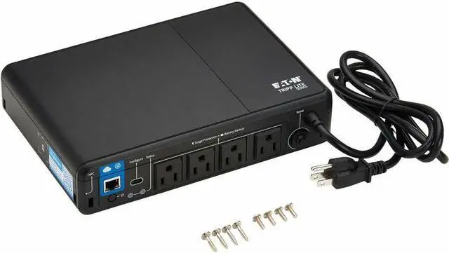 Alt view image 6 of 10 - Tripp Lite 600VA 300W 120V Standby Cloud UPS with Remote Monitoring BC600RNC