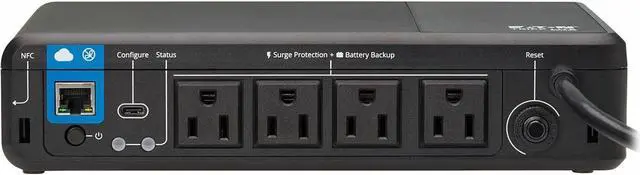 Alt view image 7 of 10 - Tripp Lite 600VA 300W 120V Standby Cloud UPS with Remote Monitoring BC600RNC