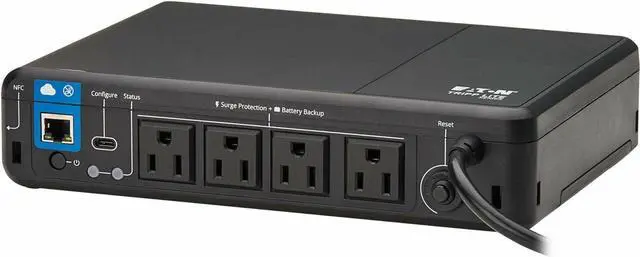 Alt view image 4 of 10 - Tripp Lite 600VA 300W 120V Standby Cloud UPS with Remote Monitoring BC600RNC