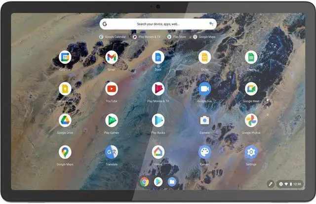Alt view image 3 of 10 - Lenovo IdeaPad Duet 3 Chrome 11Q727 82T6002KUS 11" Touchscreen Detachable 2 in 1 Chromebook - 2K - Qualcomm Kryo 468 - 8 GB - 128 GB Flash Memory - English Keyboard - Storm Gray - Qualcomm Snapdr