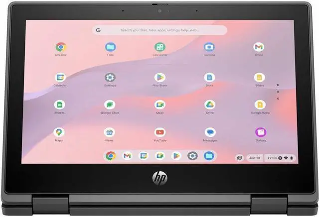 Alt view image 4 of 8 - HP Fortis G5 11.6" Touchscreen Convertible 2 in 1 Chromebook - HD - Intel N-Series N100 - 4 GB - 32 GB Flash Memory - Jack Black - Intel Chip - 1366 x 768 - ChromeOS - Intel UHD Graphics - Bright