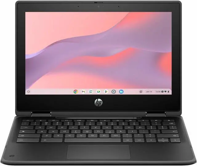 Alt view image 6 of 8 - HP Fortis G5 11.6" Touchscreen Convertible 2 in 1 Chromebook - HD - Intel N-Series N100 - 4 GB - 32 GB Flash Memory - Jack Black - Intel Chip - 1366 x 768 - ChromeOS - Intel UHD Graphics - Bright