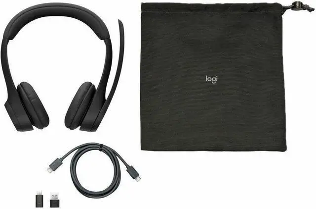 Alt view image 2 of 7 - Logitech Zone 305 Business Wireless Headset With Microphone for Microsoft Teams - Black