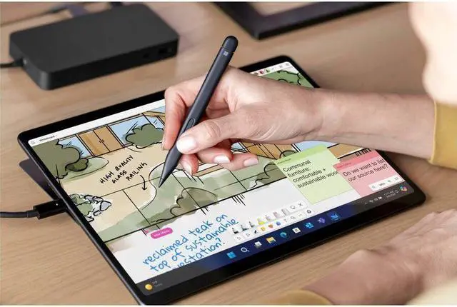 Alt view image 3 of 11 - Microsoft Surface Pro 10 Intel Core Ultra 5 135U 8GB Memory 256 GB SSD Intel Graphics 13.0" Touchscreen 2880 x 1920 Detachable 2-in-1 Laptop Windows 11 Pro 64-bit ZDR-00019