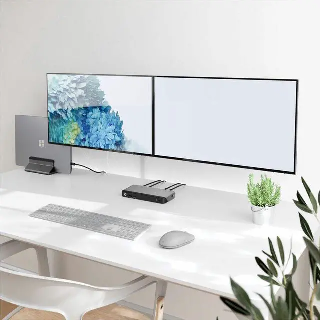Alt view image 13 of 15 - alogic mx3 4k triple display 11-in-1 docking station with 100w laptop charging for windows, 3x displayport, 3x usb-a, usb-c, 3.5mm trrs audio/microphone jack, rj45 ethernet, sd & micro sd card reader.