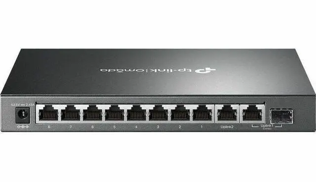 Alt view image 4 of 4 - TP-Link Omada 10-Port Gigabit Desktop Switch with 8-Port PoE+ DS110GMP