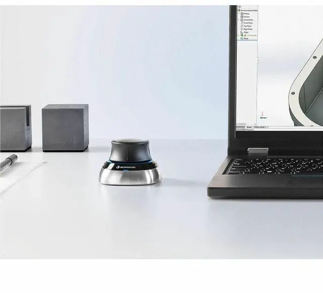 Alt view image 7 of 11 - 3Dconnexion's ergonomic "twohanded workflow" joins the Space Mouse Wireless Bluetooth Edition tothe Cad Mouse Compact Wireless Model 3DX-700136