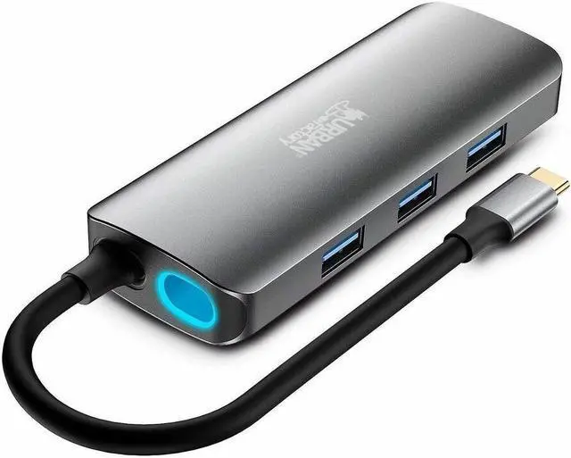 Alt view image 3 of 6 - Urban Factory HUBEE Docking Station - for Notebook/Tablet PC/Desktop PC/Smartphone - USB Type C - 4K UHD - 3840 x 2160 - 4 x USB Ports - 3 x USB 3.0 - 3 x USB Type-A Ports - USB Type-A - 1 x USB Type-