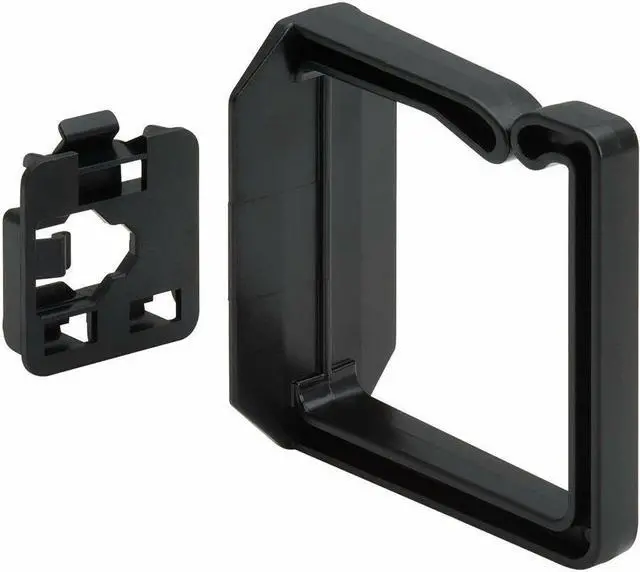 Alt view image 3 of 8 - CABLE MANAGEMENT D-RINGS FOR DIN RAILS - MULTI-ANGLE, 2U, BLACK, 2 PACK