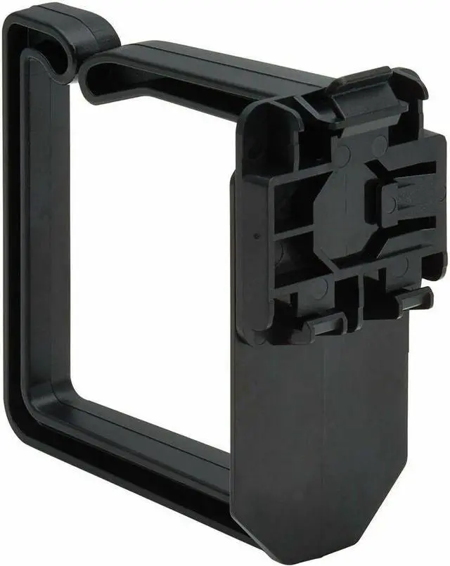 Alt view image 4 of 8 - CABLE MANAGEMENT D-RINGS FOR DIN RAILS - MULTI-ANGLE, 2U, BLACK, 2 PACK
