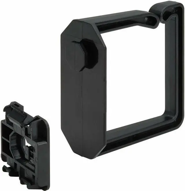 Alt view image 6 of 8 - CABLE MANAGEMENT D-RINGS FOR DIN RAILS - MULTI-ANGLE, 2U, BLACK, 2 PACK