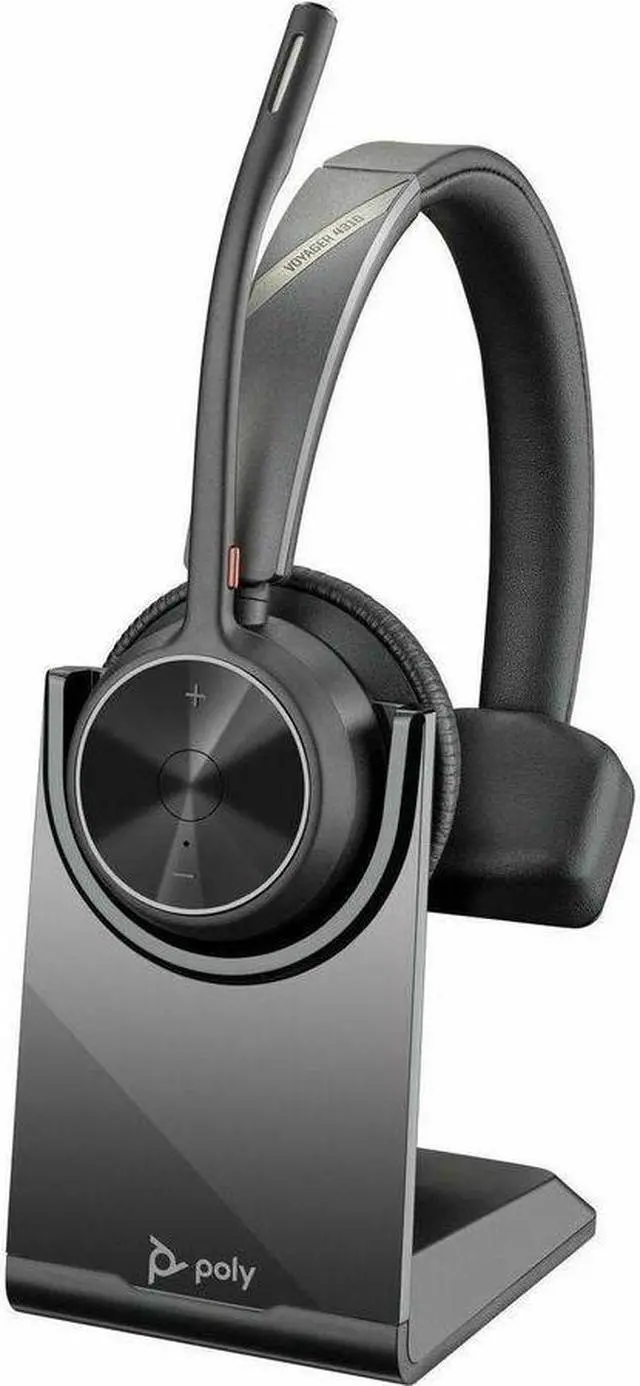 Alt view image 5 of 8 - Poly Voyager 4310 USB-C Headset +BT700 Dongle TAA - Siri, Google Assistant - Mono - USB Type C - Wired/Wireless - Bluetooth - 164 ft - 20 Hz - 20 kHz - On-ear, Over-the-head - Monaural - Ear-cup - 5 f