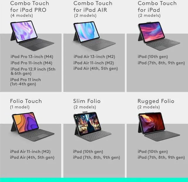 Alt view image 3 of 14 - Logitech Combo Touch Keyboard Case for iPad Pro 13 (M4) Graphite