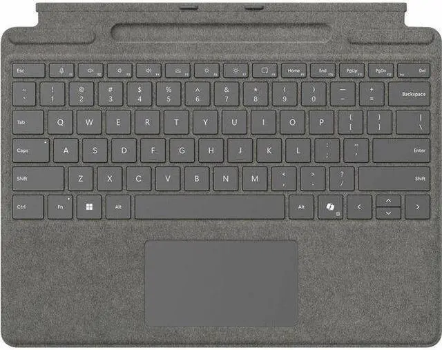 Alt view image 2 of 8 - Microsoft Surface Pro 8 Keyboard Platinum 8XB00186