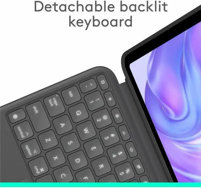 Alt view image 3 of 15 - Logitech Combo Keyboard Case for 11in iPad Pro Graphite 920012659