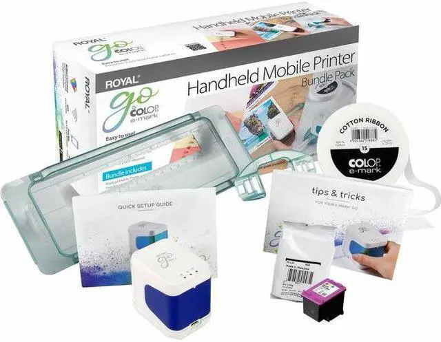 Alt view image 7 of 13 - Royal e-mark go Mobile Printer Bundle Pack