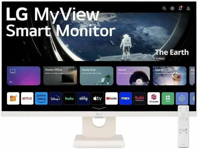 Alt view image 7 of 14 - LG 27SR50F 27" FHD 1920x1080 60Hz LCD IPS Smart Monitor White