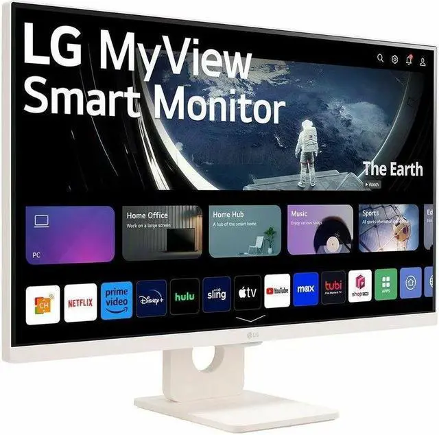 Alt view image 8 of 14 - LG 27SR50F 27" FHD 1920x1080 60Hz LCD IPS Smart Monitor White