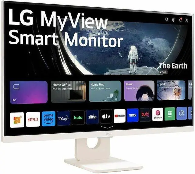 Alt view image 10 of 14 - LG 27SR50F 27" FHD 1920x1080 60Hz LCD IPS Smart Monitor White
