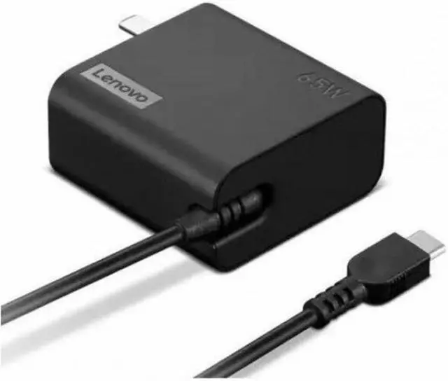Alt view image 3 of 8 - Lenovo 65W USB-C Wall Adapter - 65 W - 120 V AC, 230 V AC Input - 20 V DC/3.25 A Output - Black