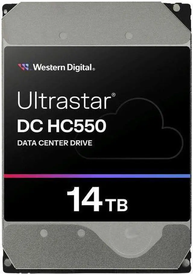 Main image of Western Digital Ultrastar DC HC550 WUH721814AL5204 14 TB Hard Drive - 3.5" Internal - SAS (12Gb/s SAS) - Conventional Magnetic Recording (CMR) Method - 7200rpm - 512e/4Kn Format