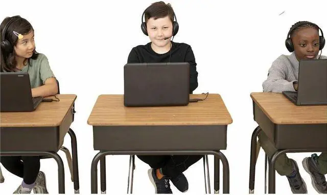 Alt view image 2 of 8 - Cyber Acoustics AC-4014 Headset - Stereo - USB Type C - Wired - 32 Ohm - 20 Hz - 20 kHz - Over-the-head, On-ear - Binaural - Supra-aural - 6 ft Cable - Uni-directional Microphone