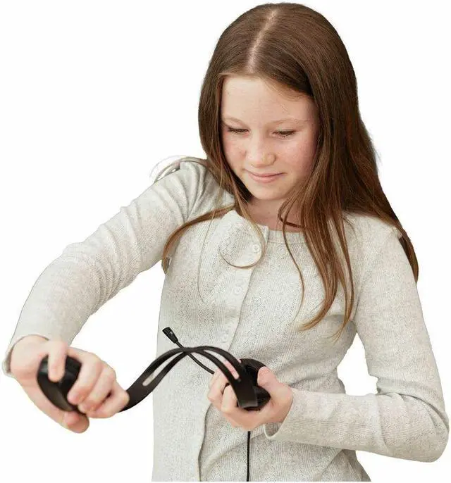 Alt view image 7 of 8 - Cyber Acoustics AC-4014 Headset - Stereo - USB Type C - Wired - 32 Ohm - 20 Hz - 20 kHz - Over-the-head, On-ear - Binaural - Supra-aural - 6 ft Cable - Uni-directional Microphone