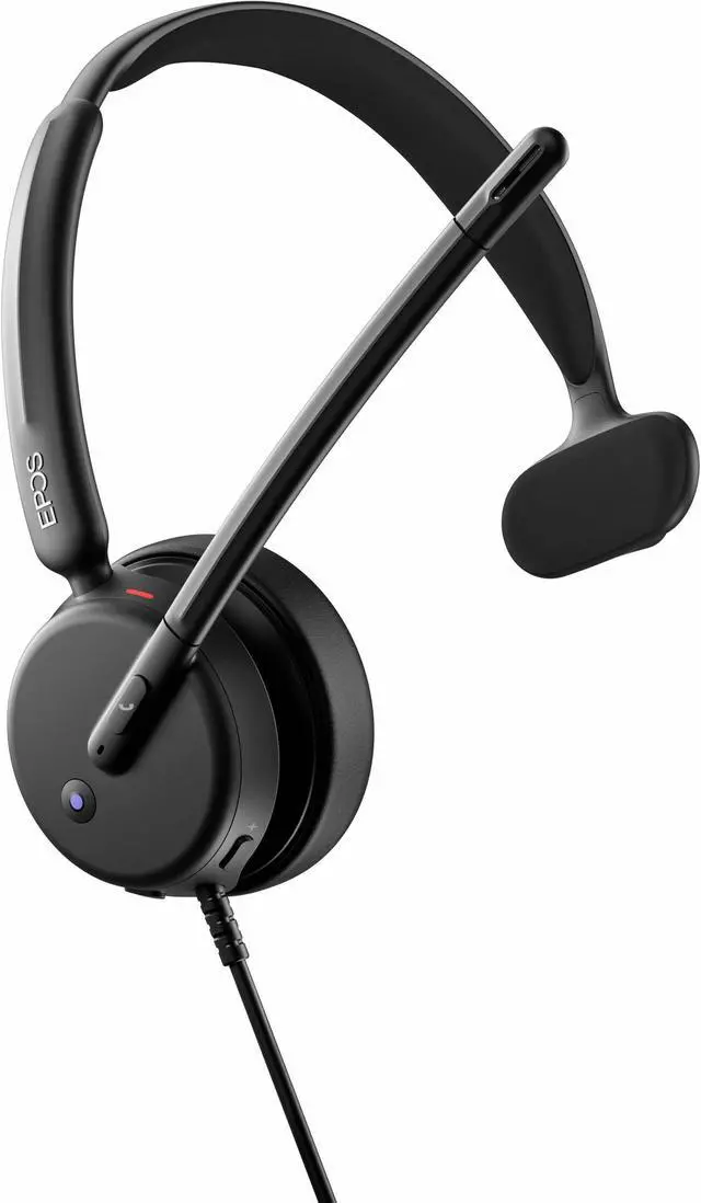 Alt view image 6 of 9 - EPOS IMPACT 430T Headset - Microsoft Teams Certification - Mono - USB Type C - Wired - 32 Ohm - 20 Hz - 20 kHz - On-ear - Monaural - 5.91 ft Cable - Noise Cancelling, Electret Condenser, Uni-direction