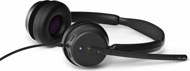 Alt view image 5 of 9 - EPOS IMPACT 460T Headset - Microsoft Teams Certification - Stereo - USB Type C - Wired - 32 Ohm - 20 Hz - 20 kHz - On-ear - Binaural - 5.91 ft Cable - Noise Cancelling, Electret Condenser, Uni-directi