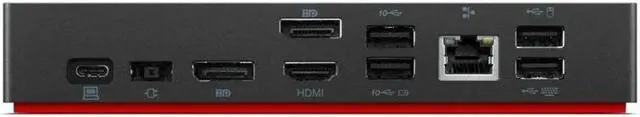 Alt view image 10 of 20 - Lenovo ThinkPad Universal USB-C Dock (with 135W Power Adapter)