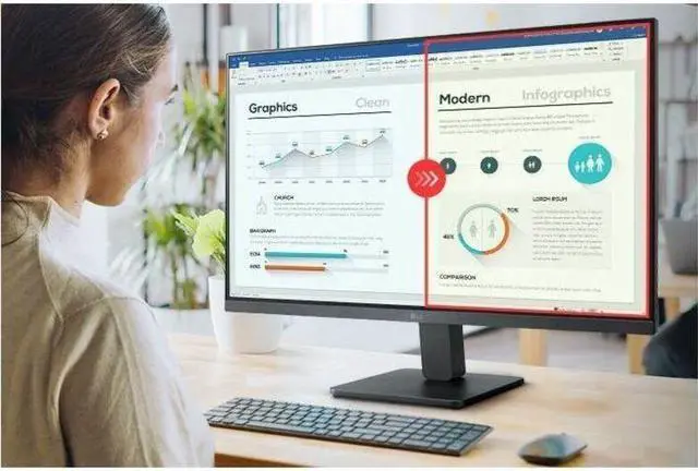 Alt view image 7 of 7 - LG 27BR400-B 27" Class Full HD LCD Monitor - 16:9 - 27" Viewable - In-plane Switching (IPS) Technology - 1920 x 1080 - 16.7 Million Colors - FreeSync - 250 Nit - 5 ms - HDMI - VGA