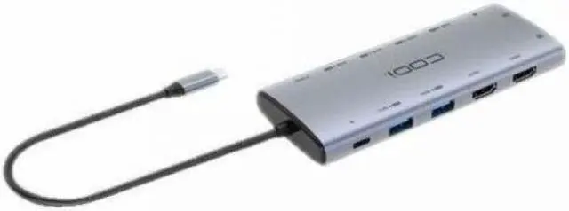 Main image of CODi 12-in-1 Multi-Port Hub - for Monitor/Projector - Charging Capability - USB Type C - 3 Displays Supported - 4K @ 60Hz, 4K UHD, Full HD - 3840 x 2160, 1920 x 1080 - 7 x USB Ports - 6 x USB 3.0 - 3