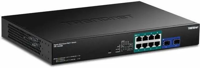 Alt view image 4 of 7 - TRENDnet TPE-1020SB, 10-Port Gigabit Web Smart PoE++ Switch