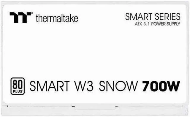 Alt view image 6 of 8 - Thermaltake Smart W3 SP3-700AH2NLW 700W Power Supply - White - Internal - 120 V AC, 230 V AC Input - 3.3 V DC, 5 V DC, 12 V DC, -12 V DC, 5 V SB Output - 700 W - Active PFC - 1 +12V Rails - 1 Fan(s) -