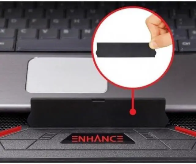 Alt view image 9 of 14 - ENHANCE Cryogen ENGXC20100RDWS Laptop Cooling Stand USB Connectivity Red 6030311