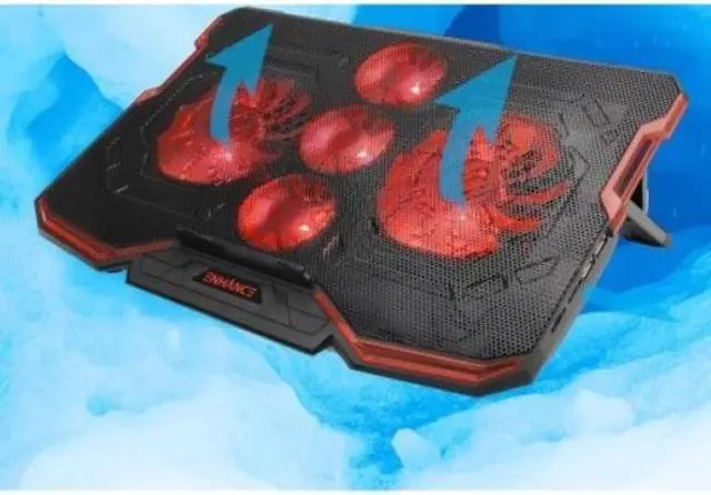 Alt view image 13 of 14 - ENHANCE Cryogen ENGXC20100RDWS Laptop Cooling Stand USB Connectivity Red 6030311