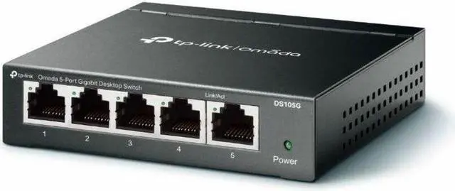 Alt view image 5 of 13 - TP-Link Omada 5-Port Gigabit Desktop Switch PORT: 5 Gigabit RJ45 Ports SPEC: Desktop Steel Case FEATURE: Plug and Play - DS105G